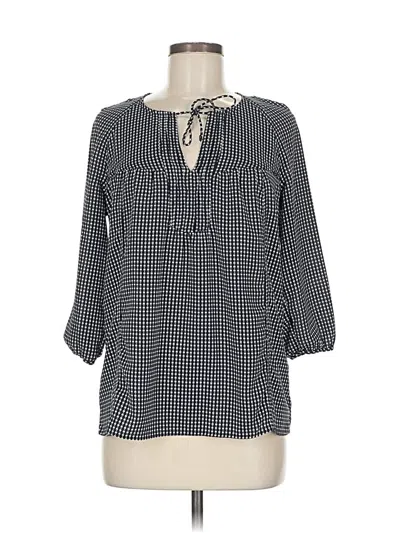 Pre-owned Gap Outlet 3/4 Sleeve Blouse In Black