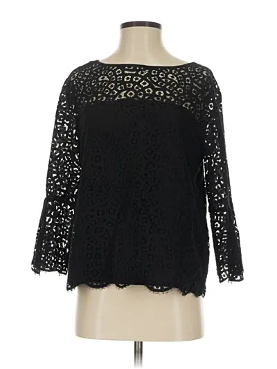 Pre-owned Gap Outlet 3/4 Sleeve Blouse In Black