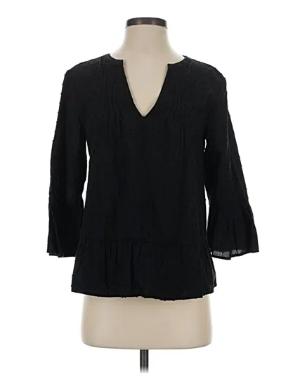 Pre-owned Gap Outlet 3/4 Sleeve Blouse In Black
