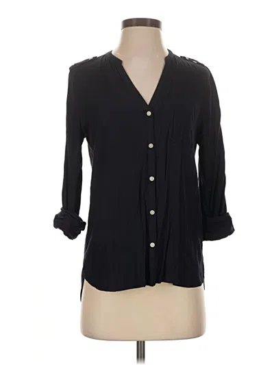 Pre-owned Gap Outlet 3/4 Sleeve Blouse In Black