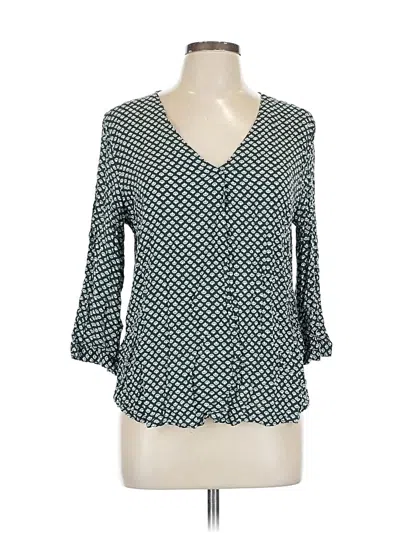 Pre-owned Gap Outlet 3/4 Sleeve Blouse In Blue