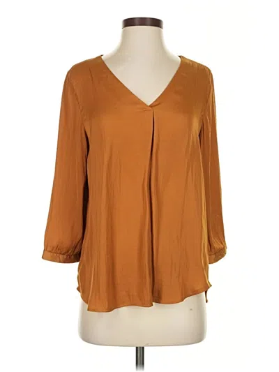 Pre-owned Gap Outlet 3/4 Sleeve Blouse In Brown