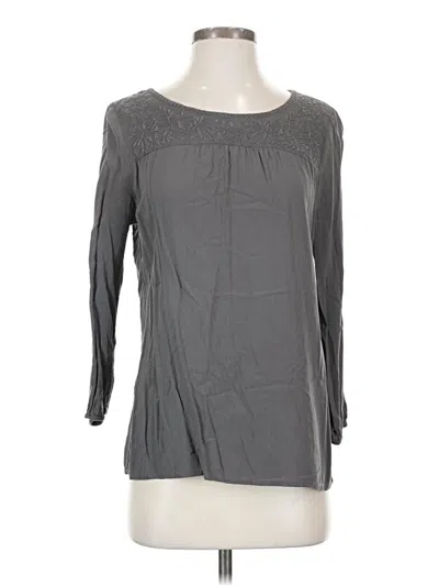 Pre-owned Gap Outlet 3/4 Sleeve Blouse In Gray