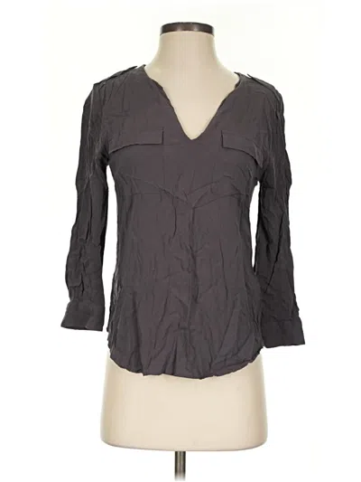 Pre-owned Gap Outlet 3/4 Sleeve Blouse In Gray