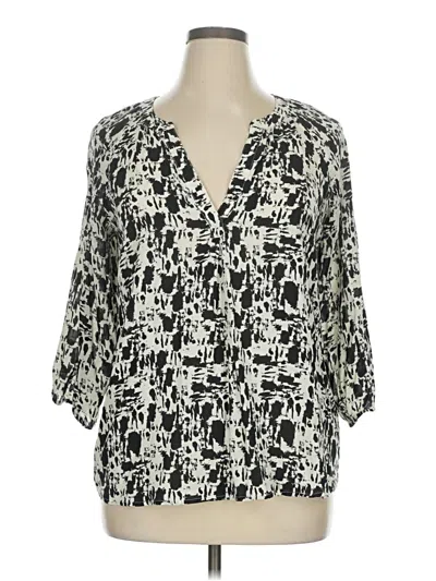 Pre-owned Gap Outlet 3/4 Sleeve Blouse In Ivory