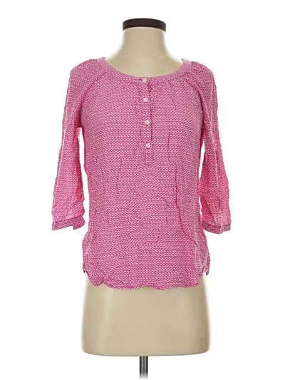 Pre-owned Gap Outlet 3/4 Sleeve Blouse In Pink