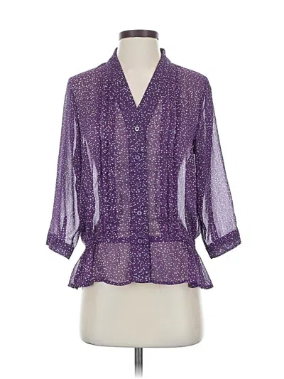 Pre-owned Gap Outlet 3/4 Sleeve Blouse In Purple