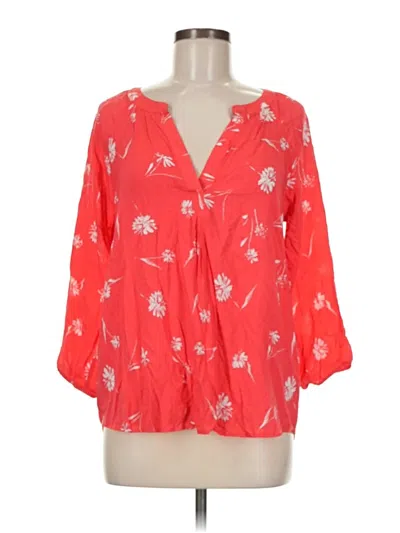 Pre-owned Gap Outlet 3/4 Sleeve Blouse In Red