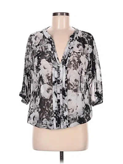 Pre-owned Gap Outlet 3/4 Sleeve Blouse In Silver