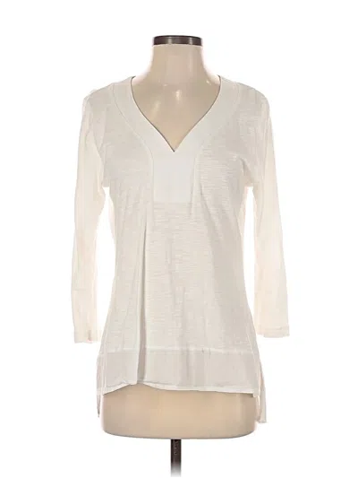 Pre-owned Gap Outlet 3/4 Sleeve Blouse In White