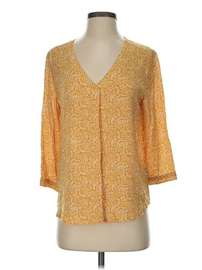 Pre-owned Gap Outlet 3/4 Sleeve Blouse In Yellow