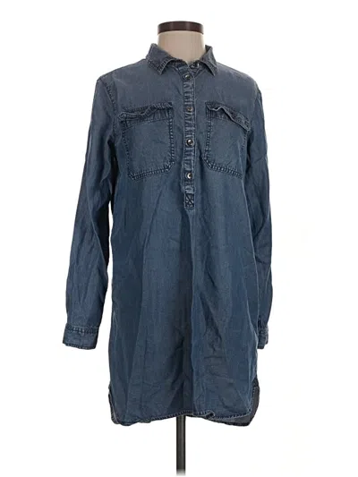 Pre-owned Gap Outlet 3/4 Sleeve Button Down Shirt In Blue