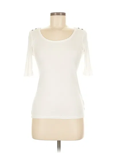 Pre-owned Gap Outlet 3/4 Sleeve T-shirt In White