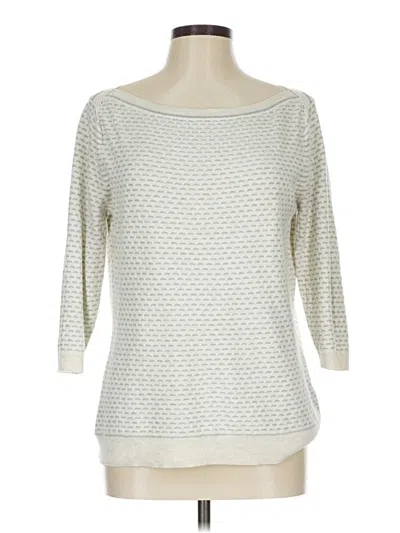 Pre-owned Gap Outlet 3/4 Sleeve Top Ivory Boatneck Tops