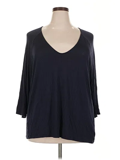 Pre-owned Gap Outlet 3/4 Sleeve T-shirt In Blue
