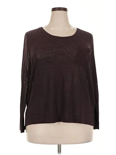 Pre-owned Gap Outlet 3/4 Sleeve T-shirt In Brown