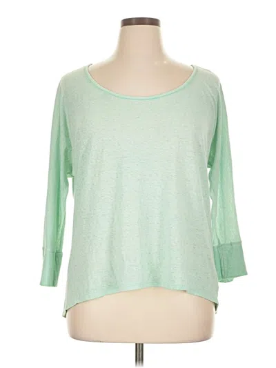 Pre-owned Gap Outlet 3/4 Sleeve T-shirt In Green