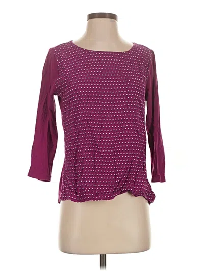 Pre-owned Gap Outlet 3/4 Sleeve T-shirt In Purple