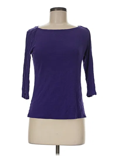 Pre-owned Gap Outlet 3/4 Sleeve T-shirt In Purple