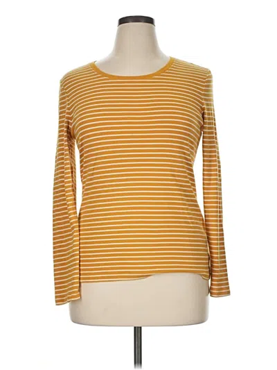 Pre-owned Gap Outlet 3/4 Sleeve T-shirt In Yellow