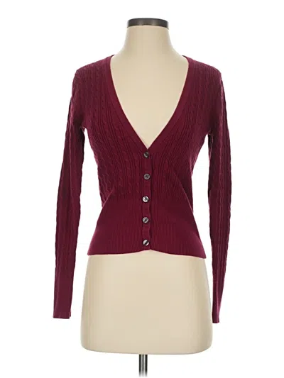 Pre-owned Gap Outlet Cardigan Sweater In Burgundy