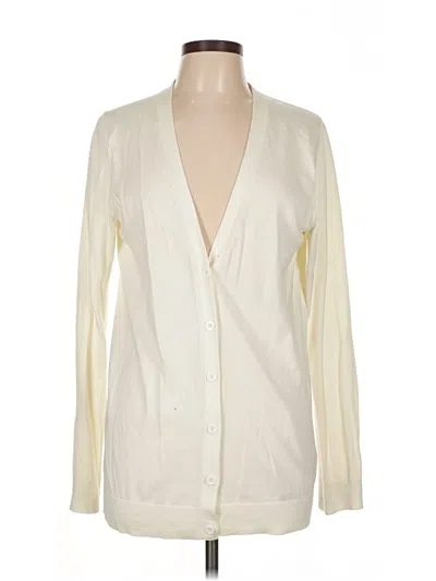 Pre-owned Gap Outlet Cardigan Sweater In White