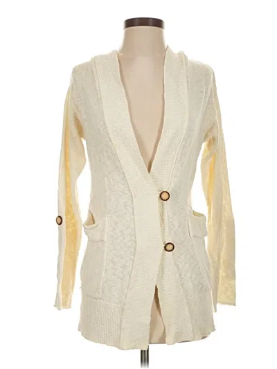 Pre-owned Gap Outlet Cardigan Sweater In White