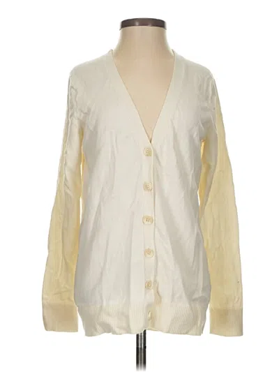 Pre-owned Gap Outlet Cardigan Sweater In White
