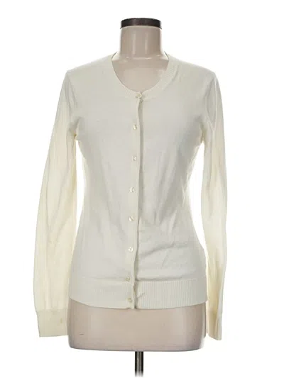Pre-owned Gap Outlet Cardigan Sweater In White