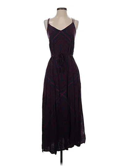 Pre-owned Gap Outlet Casual Dress In Burgundy