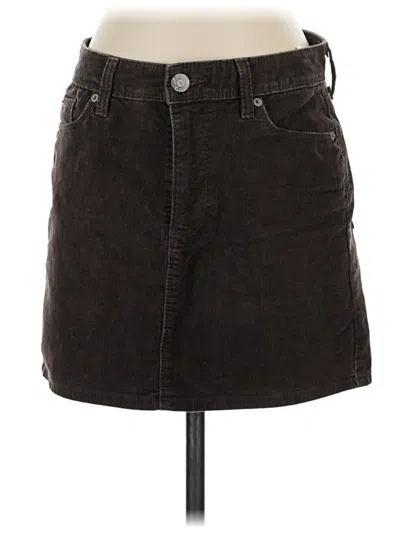 Pre-owned Gap Outlet Denim Skirt In Black