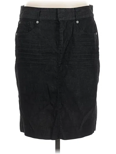 Pre-owned Gap Outlet Denim Skirt In Black