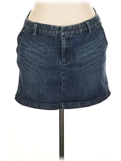 Pre-owned Gap Outlet Denim Skirt In Blue