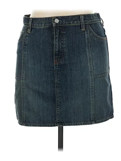 Pre-owned Gap Outlet Denim Skirt In Blue