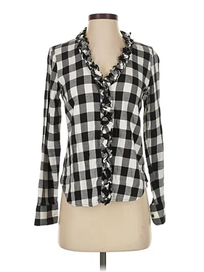 Pre-owned Gap Outlet Long Sleeve Blouse In Black