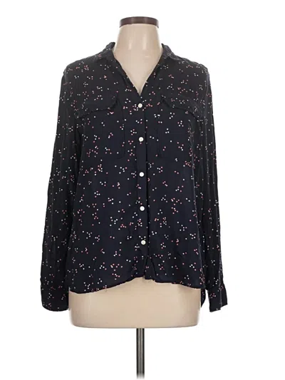 Pre-owned Gap Outlet Long Sleeve Blouse In Black