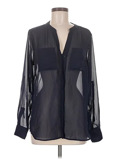 Pre-owned Gap Outlet Long Sleeve Blouse In Black