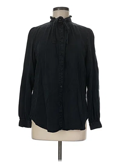 Pre-owned Gap Outlet Long Sleeve Blouse In Black