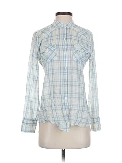 Pre-owned Gap Outlet Long Sleeve Blouse In Blue