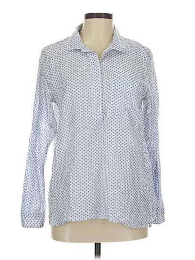 Pre-owned Gap Outlet Long Sleeve Blouse In Blue