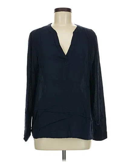Pre-owned Gap Outlet Long Sleeve Blouse In Blue