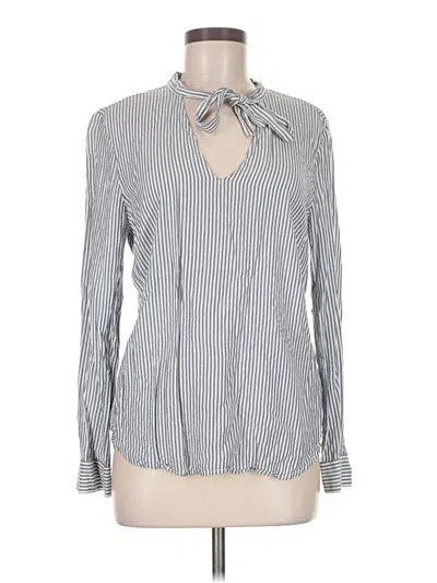 Pre-owned Gap Outlet Long Sleeve Blouse In Gray