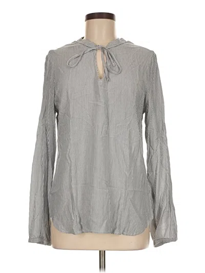 Pre-owned Gap Outlet Long Sleeve Blouse In Gray
