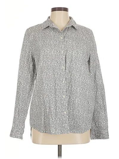 Pre-owned Gap Outlet Long Sleeve Blouse In Gray