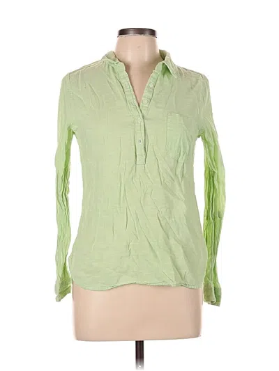 Pre-owned Gap Outlet Long Sleeve Blouse In Green