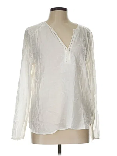 Pre-owned Gap Outlet Long Sleeve Blouse In Ivory