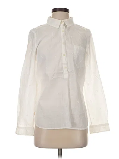Pre-owned Gap Outlet Long Sleeve Blouse In Ivory