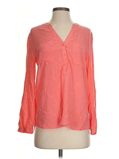 Pre-owned Gap Outlet Long Sleeve Blouse In Orange