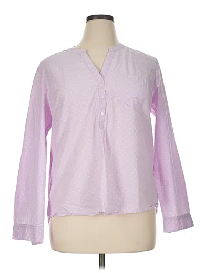 Pre-owned Gap Outlet Long Sleeve Blouse In Pink