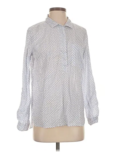 Pre-owned Gap Outlet Long Sleeve Blouse In Silver